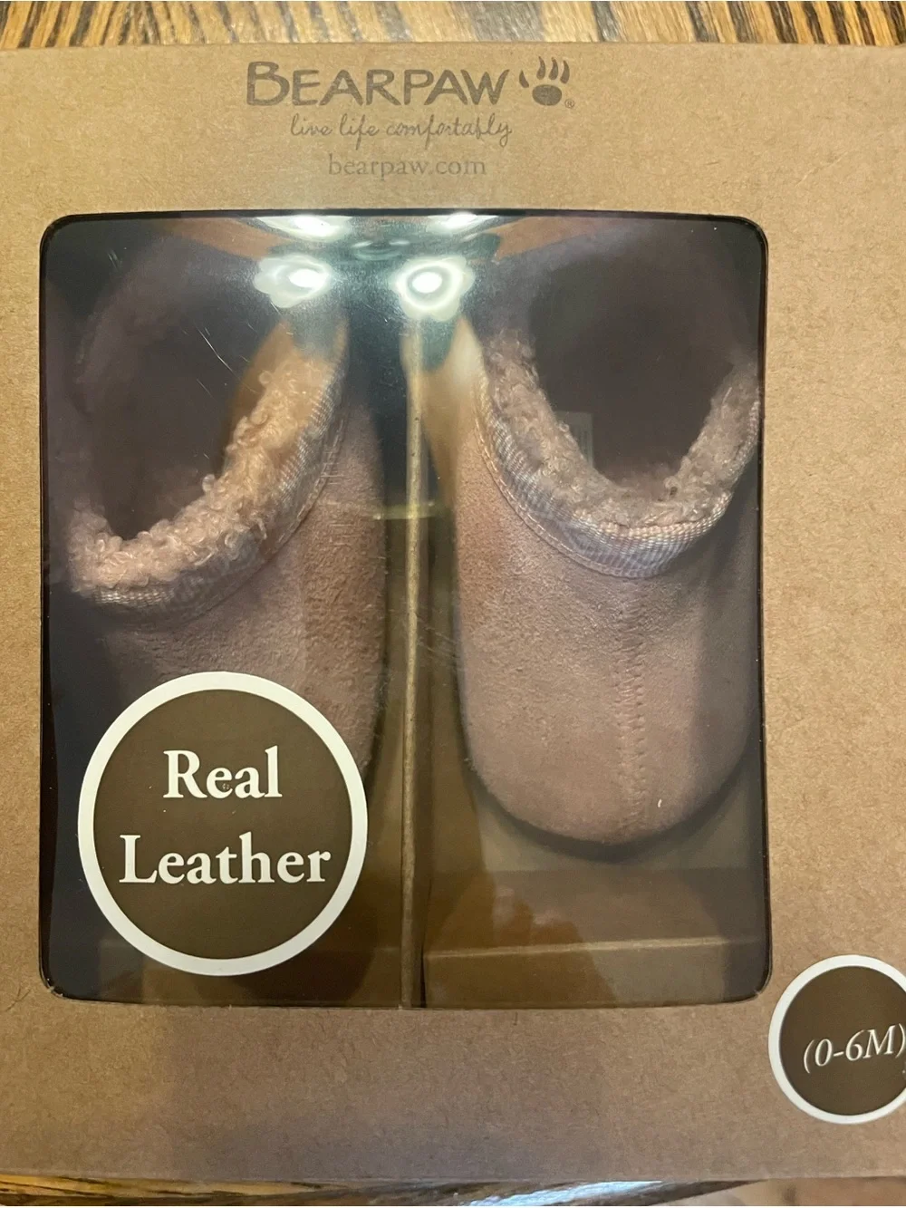 BearPaw Stepping Stones Pink Plush Lined Baby Booties